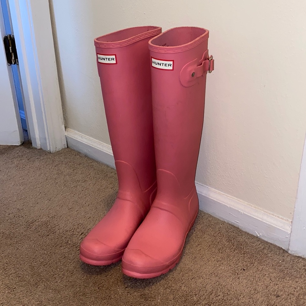 Pink Hunter Boots Size 9
